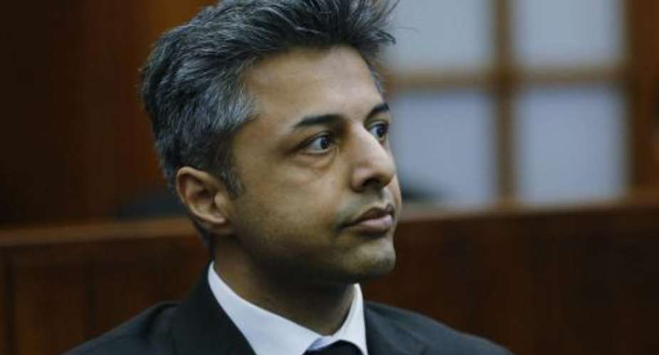 File photo shows British businessman Shrien Dewani in the Cape Town High Court on October 6, 2014.  By Rodger Bosch PoolAFPFile