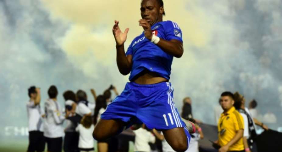 Didier Drogba of the Montreal Impact warms up prior to kickoff against the LA Galaxy in their MLS match on September 12, 2015 in Carson, California.  By FREDERIC J. BROWN AFPFile