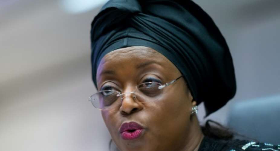 Diezani Alison-Madueke, seen here in 2014 when oil minister, was arrested in Britain in October 2015 in a graft investigation.  By JOE KLAMAR AFPFile