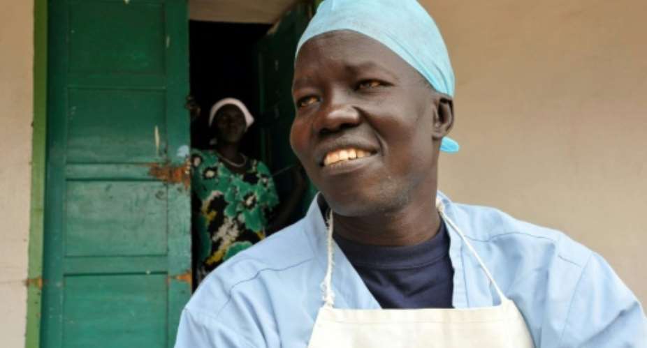 Doctor Evan Atar Adaha, seen here in 2011, runs an overcrowded hospital in Bunj, a town in South Sudan.  By HANNAH MCNEISH AFPFile