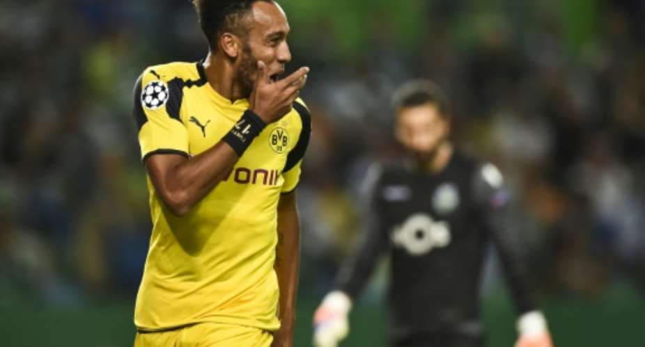 Dortmund's Gabonese forward Pierre-Emerick Aubameyang was voted German Bundesliga player of the year last season.  By Patricia De Melo Moreira AFPFile