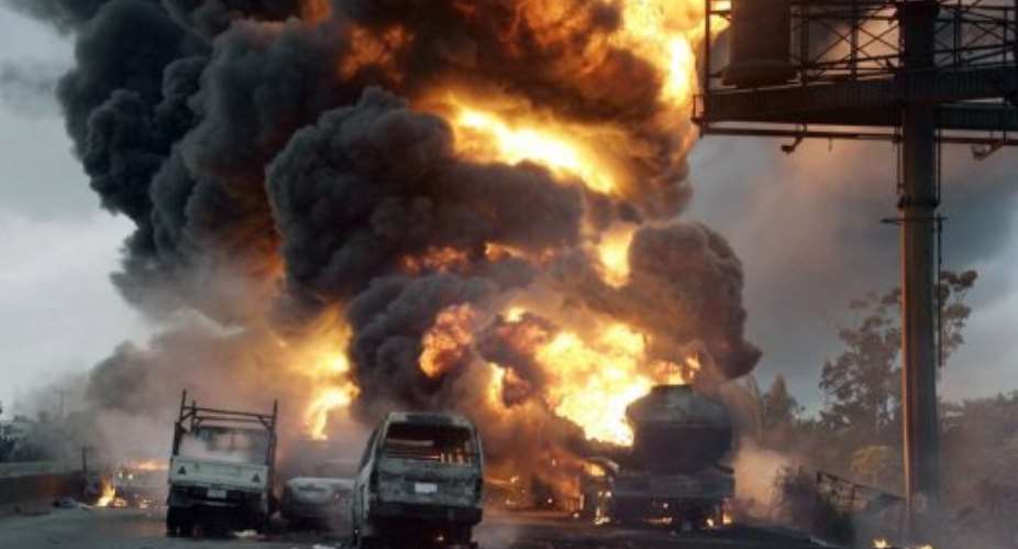 A petrol tanker fire in Nigerias southern Rivers states consumed a lot of people, say officials.  By Pius Utomi Ekpei (AFP)