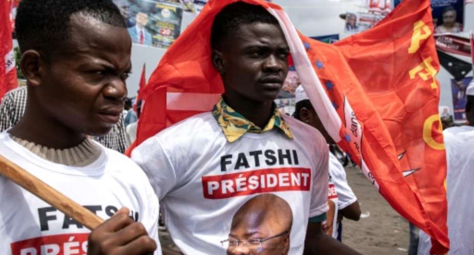 DR Congo President Felix Tshisekedi, 60, is running for a second five-year term.  By JOHN WESSELS (AFP)