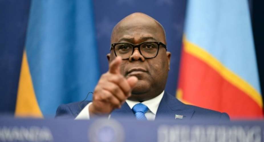 DR Congo President Felix Tshisekedi says if if the people want me to have a third term, I will accept.  By ANDREW CABALLERO-REYNOLDS (AFP/File)