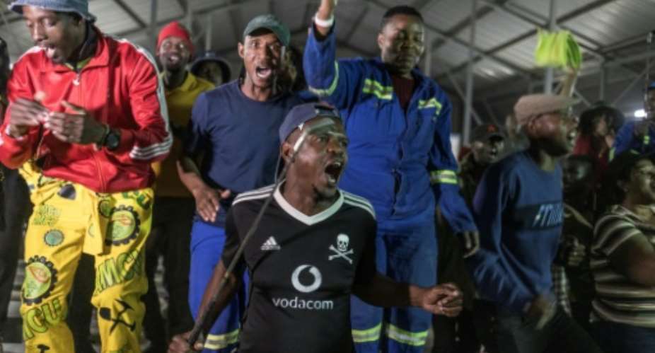 During a standoff between rival labour unions in October, more than 500 miners were trapped underground for almost three days.  By MARCO LONGARI AFPFile