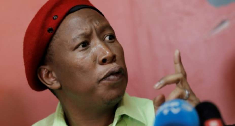EFF leader Malema accused the local media of trying to undermine the party.  By GIANLUIGI GUERCIA AFPFile