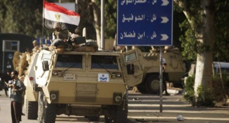 File picture shows  Egyptian troops in Cairo on September 3, 2013.  By Gianluigi Guercia AFPFile