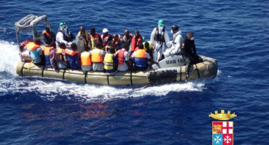 Some 2,380 migrants and asylum seekers were rescued over the weekend by Italy's large-scale naval deployment dubbed Mare Nostrum.  By  Italian NavyAFP