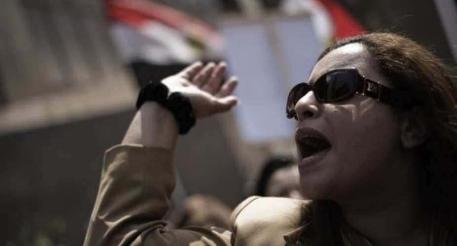 An Egyptian protester demonstrates outside the administrative court in Cairo.  By Gianluigi Guercia AFPFile