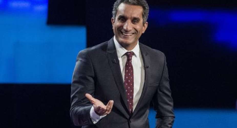 Egyptian satirist and television host Bassem Youssef has been fined millions of dollars in a dispute with a television channel.  By Khaled Desouki AFPFile
