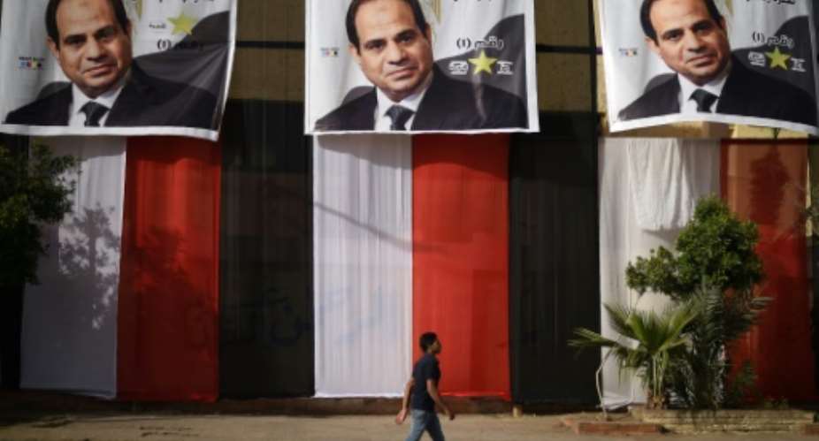 Egyptian President Abdel Fattah al-Sisi has said he has no ambition to stay after the end of his second term in 2022.  By MOHAMED EL-SHAHED AFPFile
