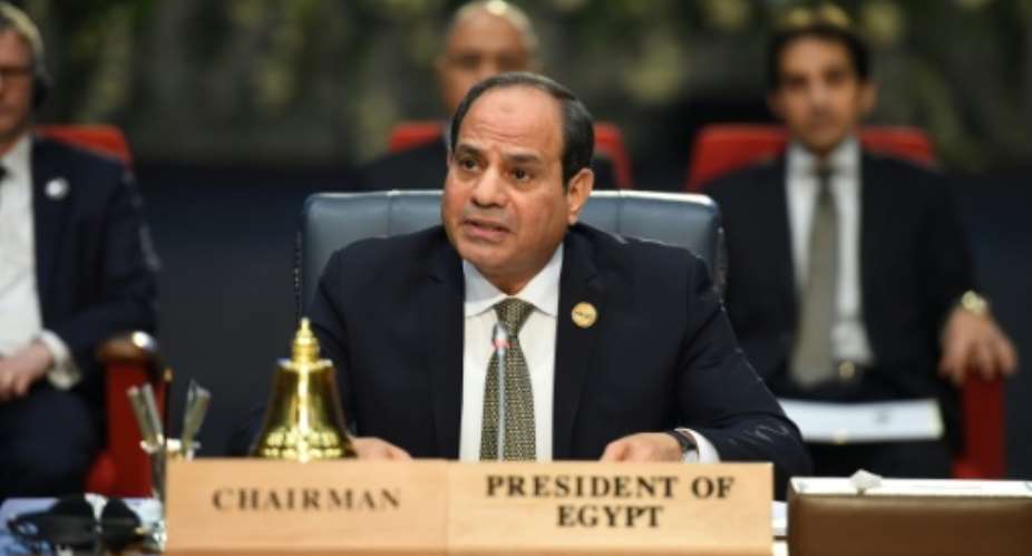 Egyptian President Abdel Fattah al-Sisi said Sunday protesters elsewhere were