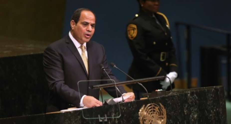 Egyptian President Abdel Fattah al-Sisi said the government would look at revising a 2013 protest law passed after the former army chief overthrew his Islamist predecessor.  By John Moore GettyAFPFile
