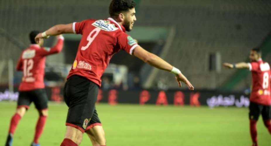 Egypts al-Ahly player Walid Azaro, pictured in January 2018, scored in the first half of the game against Botswana's Township Rollers.  By KHALED DESOUKI AFPFile