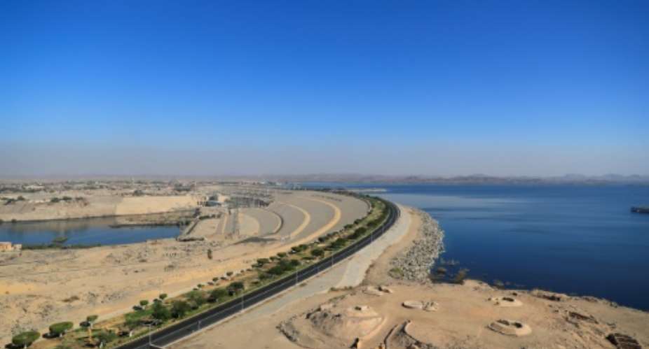 Egypt's Aswan High Dam and Lake Nasser: the building of the dam was spearheaded in the early 1950s by charismatic pan-Arabist president Gamal Abdel Nasser.  By Khaled DESOUKI AFP