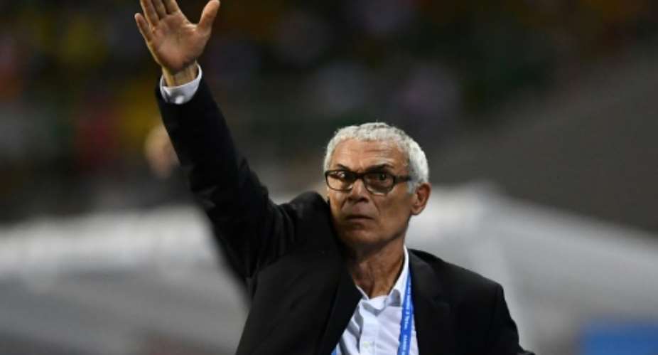 Egypt's coach Hector Raul Cuper reacts during the 2017 Africa Cup of Nations final football match between Egypt and Cameroon at the Stade de l'Amitie Sino-Gabonaise in Libreville on February 5, 2017.  By GABRIEL BOUYS AFP