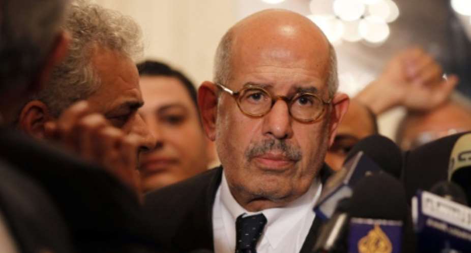 Egypt's Constitution Party, founded by former head of the UN nuclear watchdog Mohamed ElBaradei pictured November 2012, declared its
