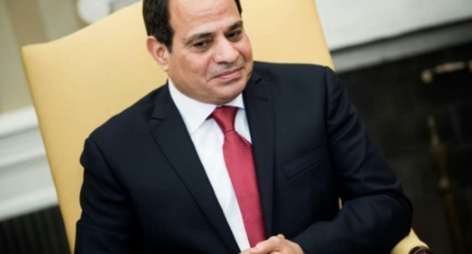 Egypt's President Abdel Fattah el-Sisi, pictured in April 2017, has backed the ongoing peace efforts in South Sudan.  By Brendan Smialowski AFPFile