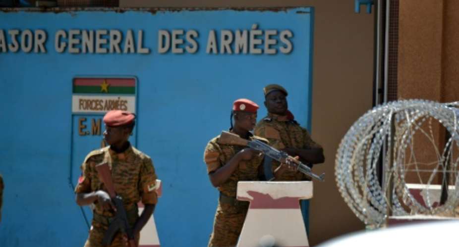 Eight soldiers died in twin attacks on the Burkinabe army headquarters and the French embassy in March.  By Ahmed OUOBA AFPFile