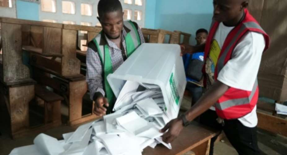 Electoral officials have started counting after Togo's vote but no initial results have been released.  By Emile KOUTON AFP