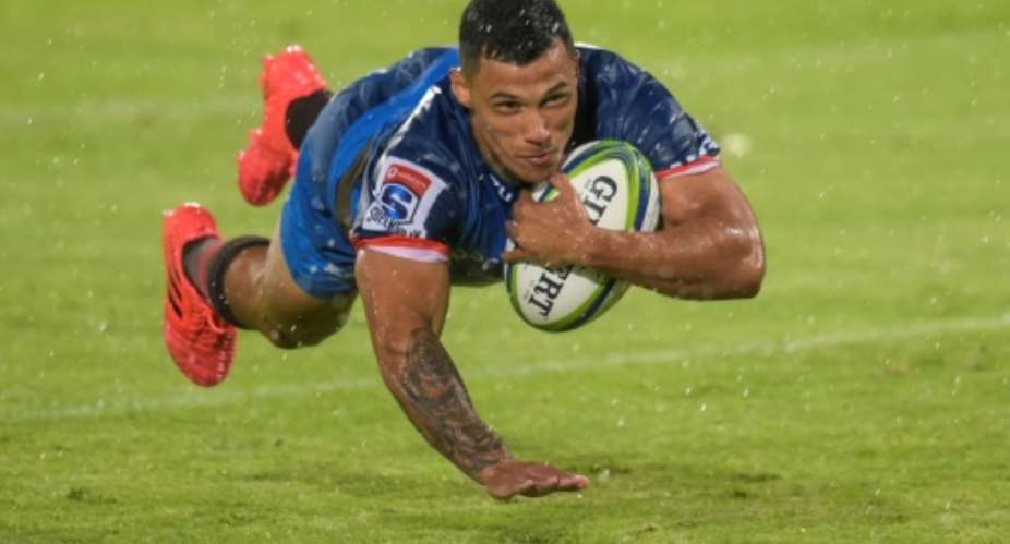 Embrose Papier scores for the Bulls in 2020..  By Christiaan Kotze (AFP)