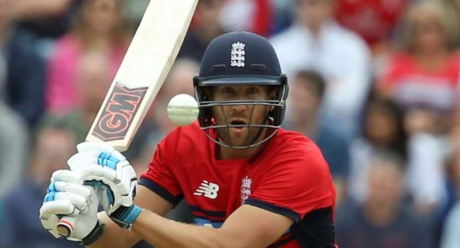 England's Dawid Malan plays a shot during the third T20 international against South Africa at Sophia Gardens cricket ground in Cardiff, south Wales, on June 25, 2017.  By Geoff CADDICK AFP
