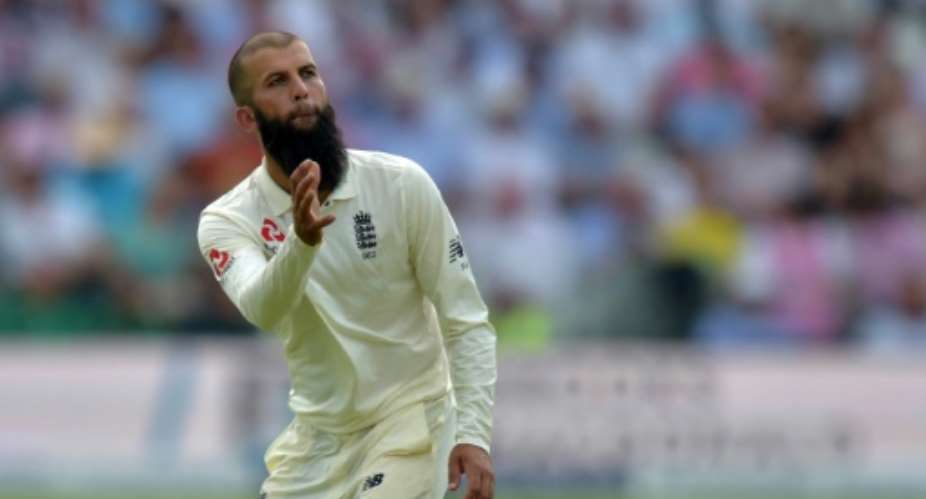 England's Moeen Ali prepares to bowl on July 9, 2017.  By OLLY GREENWOOD AFP