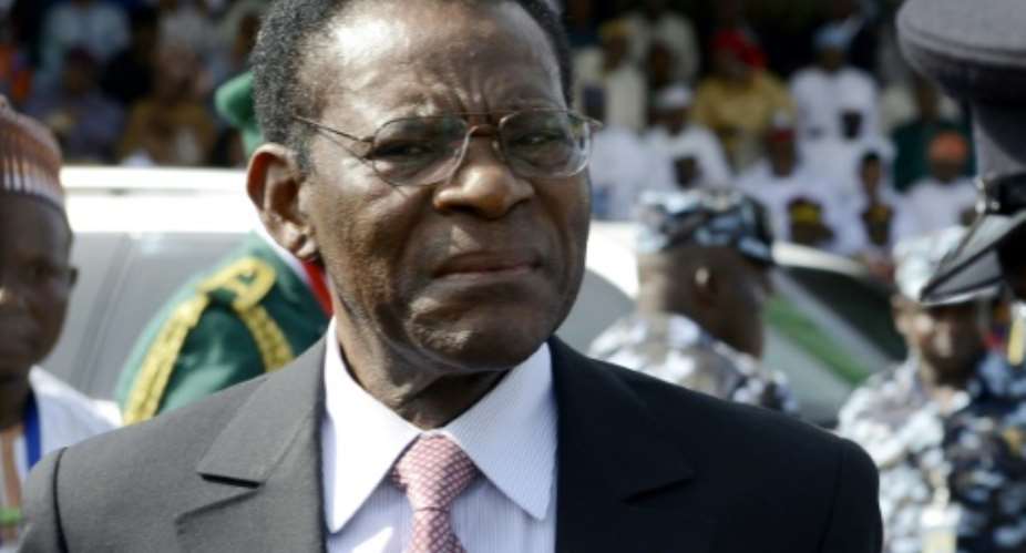Equatorial Guinea president Teodoro Obiang Nguema, pictured in 2015, issued a decree granting total amnesty to activists on July 4, 2018, but dozens of political prisoners are still incarcerated.  By Pius Utomi EKPEI AFPFile