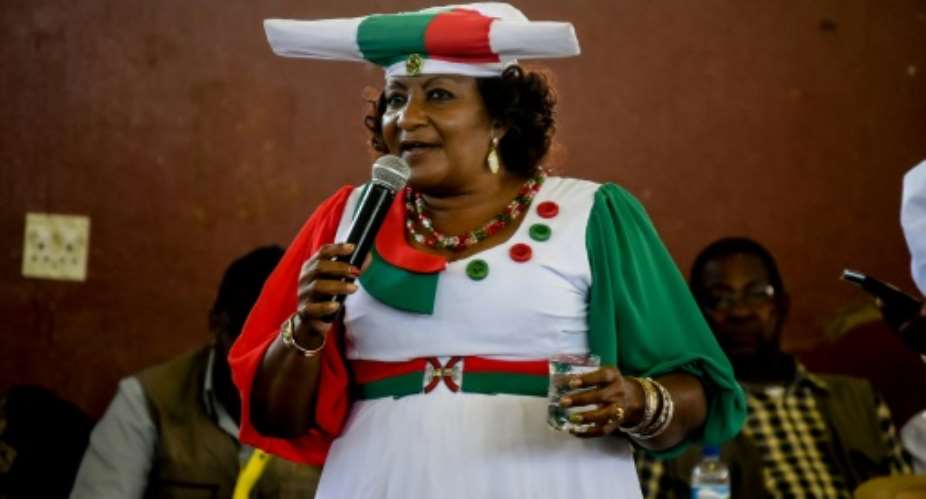 Esther Muinjangue, Namibias first woman to run for president, told AFP of her bid 'restore dignity' to the southwest African country.  By HILDEGARD TITUS AFP