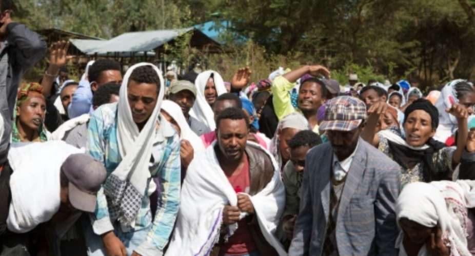 Demonstrations were triggered by an Ethiopian government plan to expand the boundaries of Addis Ababa on to farmland in the neighbouring Oromia region.  By Zacharias Abubeker AFPFile