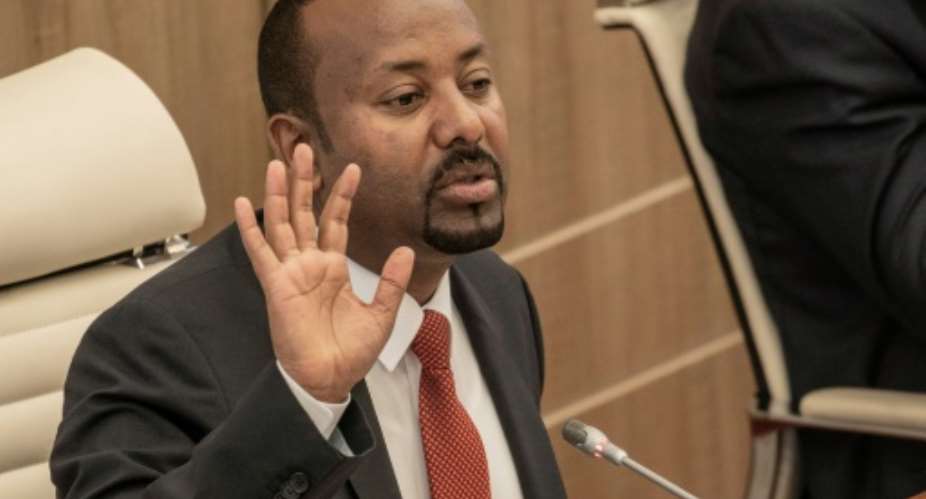 Ethiopian Prime Minister Abiy Ahmed took questions from lawmakers on a range of issues.  By Amanuel Sileshi AFP