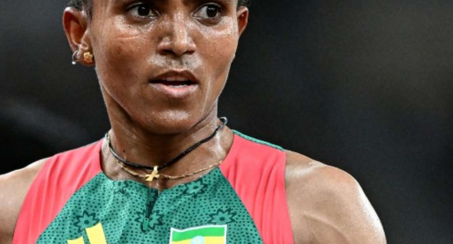 Ethiopias Gudaf Tsegay after competing in the womens 5,000m heats during the World Athletics Championships in Tokyo on September 18, 2025.  By Jewel SAMAD (AFP)