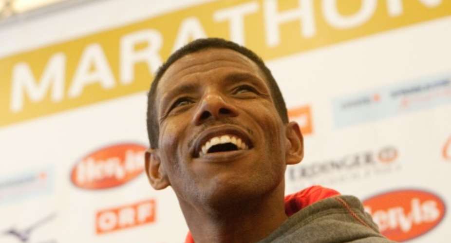 Ethopian Haile Gebreselassie, pictured in 2012, won gold in the 10,000m at both the Atlanta and Sydney Olympics.  By Dieter Nagl AFPFile
