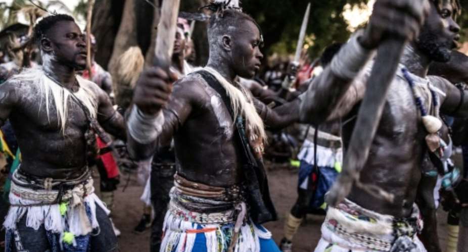 Every year, young men in Senegal's southern Casamance region go through intiation ceremonies marking their long journey towards adulthood.  By JOHN WESSELS AFP