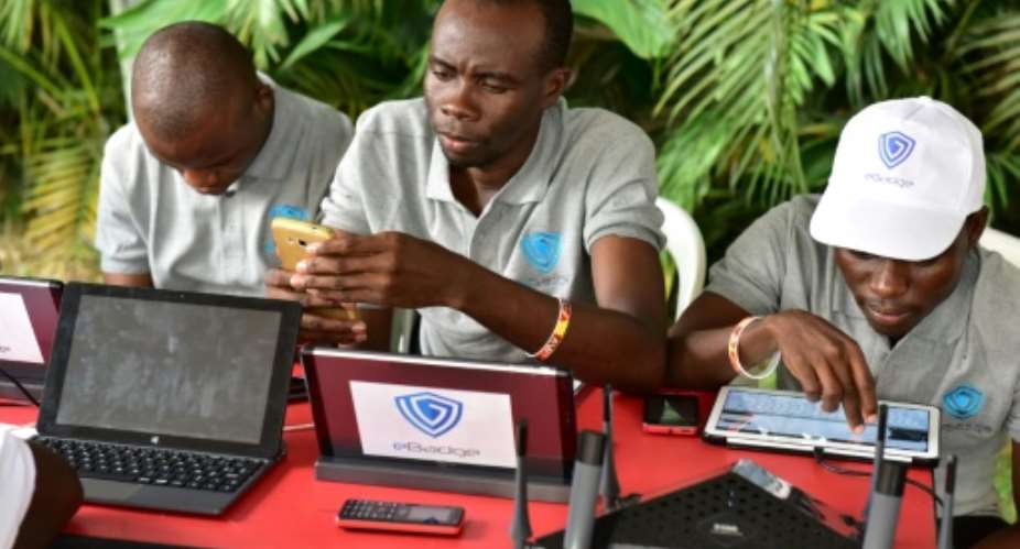 Experts say Africa is lagging far behind in digital security.  By ISSOUF SANOGO (AFP/File)