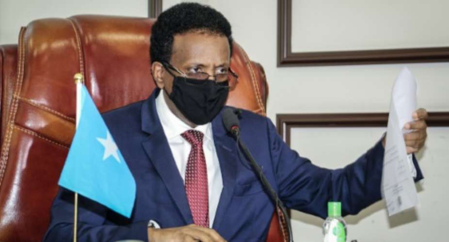 Farmajo has accused the prime minister of interfering with a corruption probe and withdrawn his mandate to organise elections.  By - AFPFile