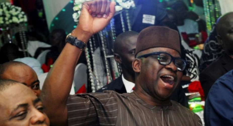 Fayose pleaded not guilty to 11 counts of criminal breach of trust and theft totalling nearly 18 million.  By PHILIP OJISUA AFPFile