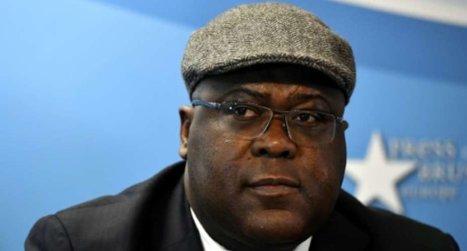 Felix Tshisekedi took control of the Union for Democracy and Social Progress UDPS following the death of his father in February 2017.  By ERIC LALMAND BelgaAFP