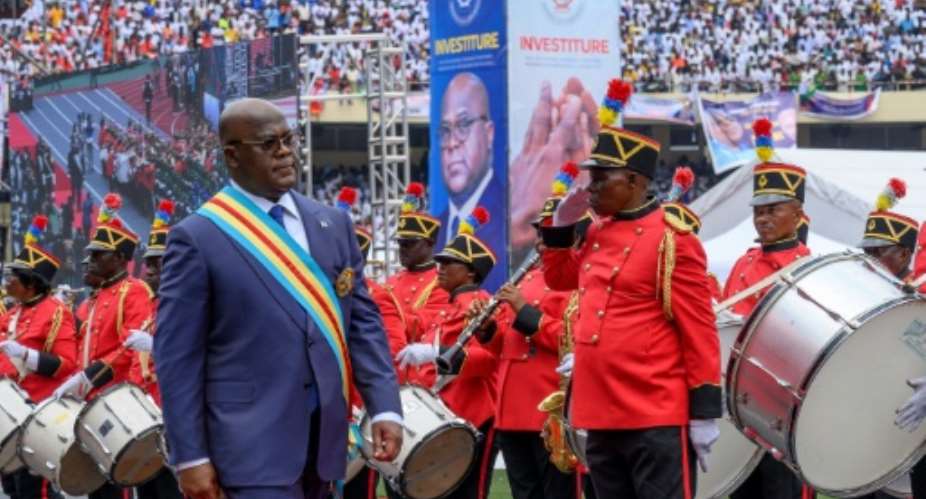 Felix Tshisekedis second and final presidential term under the constitution ends in 2028.  By Arsene Mpiana (AFP/File)
