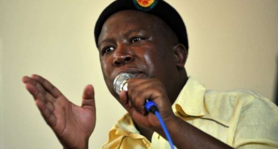 South Africa's firebrand youth leader Julius Malema denounced those who had turned against him.  By Alexander Joe AFPFile