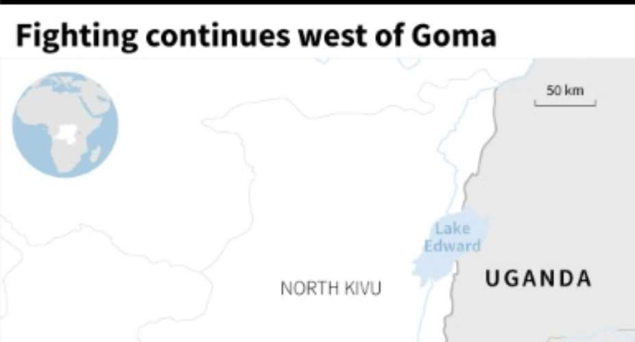 Fighting continues west of Goma.  By Nalini LEPETIT-CHELLA, Sophie RAMIS, Laurence SAUBADU AFPFile