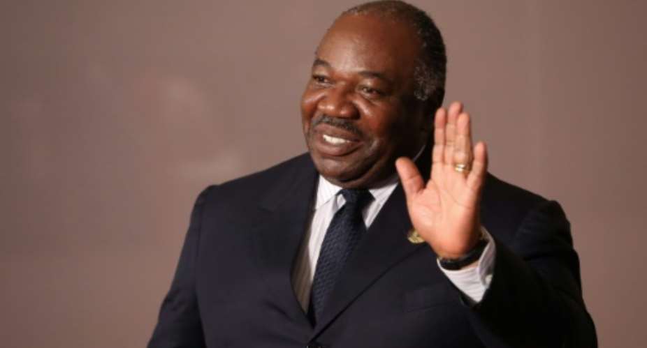 File picture of Ali Bongo, who fell ill with a stroke last October while visiting Saudi Arabia.  By MIKE HUTCHINGS POOLAFPFile