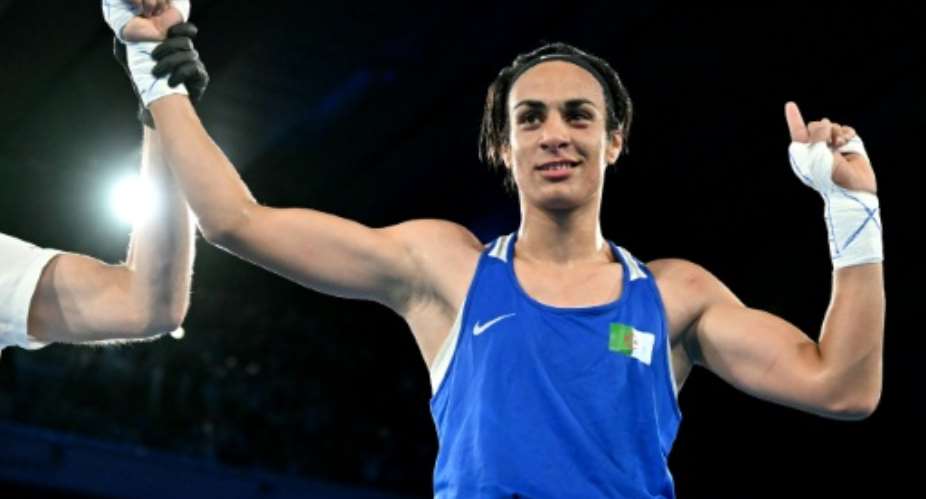 Final chance: Algerias Imane Khelif reacts after beating Thailands Janjaem Suwannapheng.  By MOHD RASFAN (AFP)