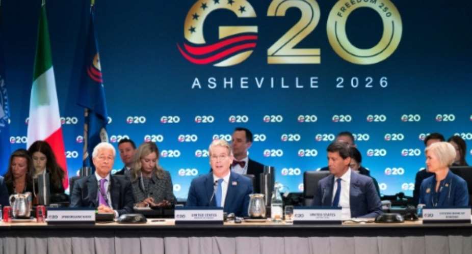 Finance ministers and central bank governors from the Group of 20 major economies are meeting for two days in Asheville, North Carolina.  By Allison Joyce (AFP)