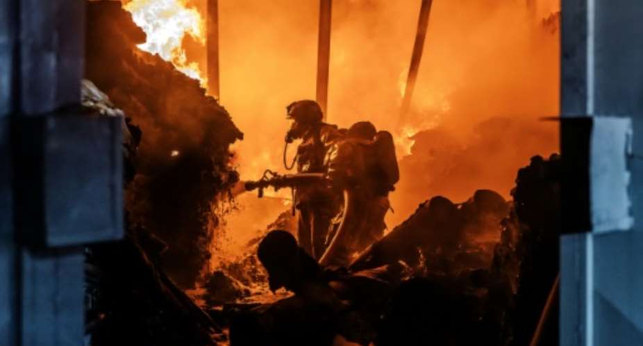 Firefighters finally managed to contain the blaze, some nine hours after it erupted.  By Luis TATO AFP