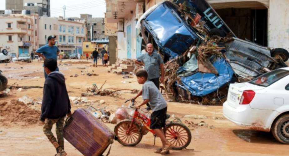 Flash floods in eastern Libya killed thousands in the coastal city of Derna.  By - AFPFile