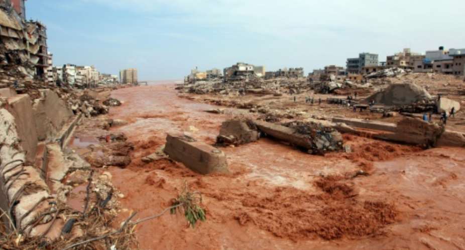 Flash floods killed thousands in the Mediterranean coastal city of Derna.  By - AFPFile