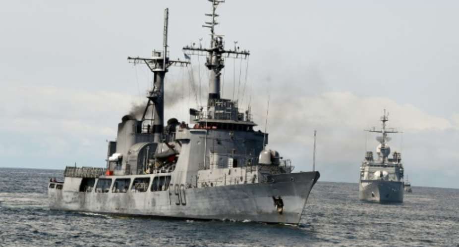 Foreign naval forces have a limited presence in the Gulf of Guinea.  By PIUS UTOMI EKPEI AFP