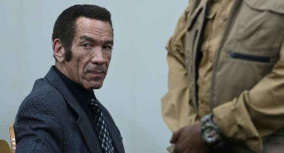 Former Botswana president Ian Khama returned to his country after nearly three years away.  By Monirul Bhuiyan (AFP)