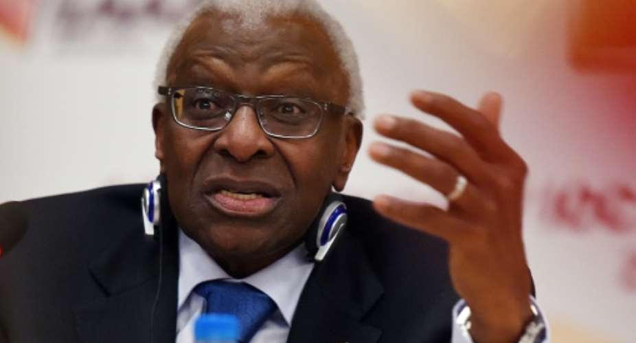 Former International Association of Athletics Federations IAAF president Lamine Diack, seen in 2015, is accused of allowing corruption to flourish during his 1999 to 2015 stewardship of the organization.  By Greg Baker AFPFile